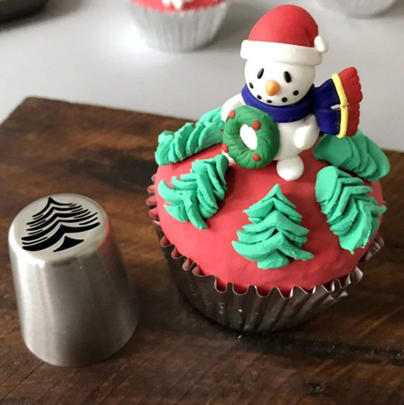 

Merry Christmas 7 Pcs Set Cake Nozzle Winter Snow Shape Gift Icing Piping Tips Stainless Steel Pastry Tool