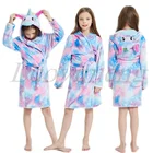 Kigurumi детский халат банный халат с животными единорогом для мальчиков и девочек пижама ночная рубашка детская одежда для сна 3-11 лет