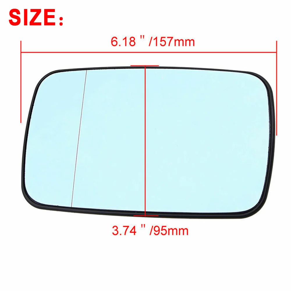 

2Pcs Car Exterior Blue Rearview Side Mirror Glass For BMW E39 E46 320i 330i 325