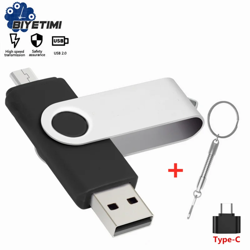 

Biyetimi USB stick 32gb pen drive 64gb 16gb 8gb 4gb флэш-накопители OTG flash drives 256gb for phone/pc флешка usb