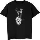 Hipster бас-гитара футболка принтер, футболка для мальчиков с надписью, футболка с круглым вырезом и короткими рукавами, хлопковая палец гитары футболки в стиле хип-хоп детские футболки топы в уличном стиле
