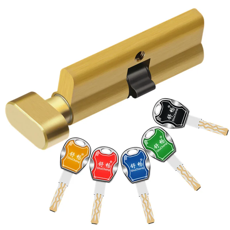 Цилиндр для двери спальни европейского стандарта 70 мм медный замок цилиндр