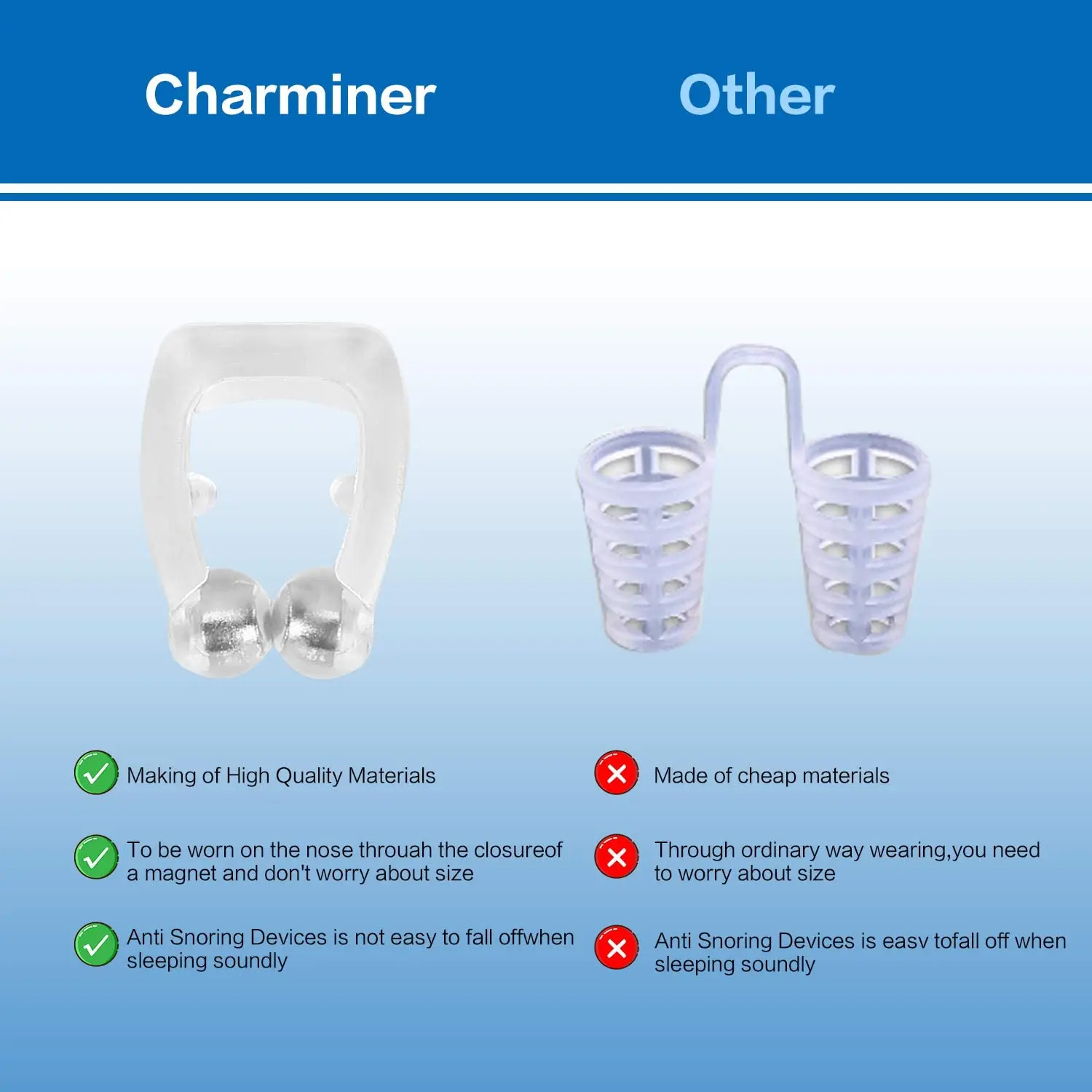 

Wholesale Pro Silicone Magnetic Anti Snore Device Nose Clip Comfortable&Effective Stop Snoring Sleep Aid Tool For Men Women