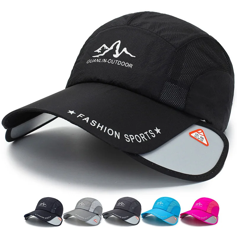 

Summer Men's Baseball Cap Summer Women's Foldable Outdoor Sports Quick-drying Hat Sun Visor Breathable