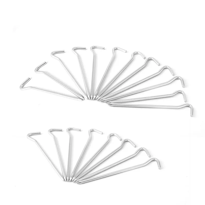 

8/12 шт. Пикник Открытый Отдых Рыбалка навес колышки для палатки гвозди заземление штифт Q84C