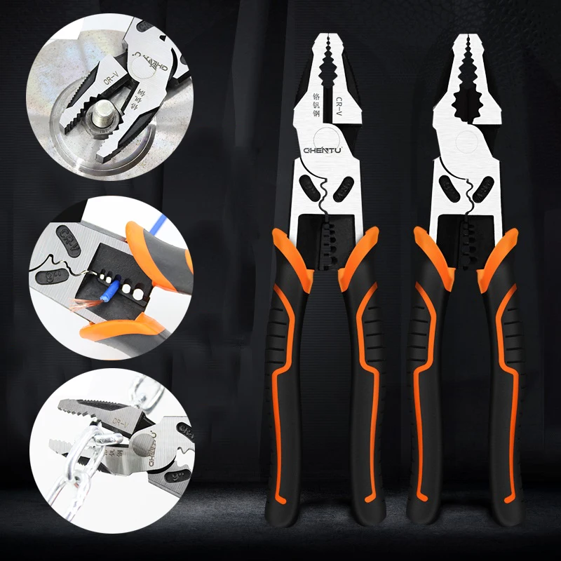 

Многофункциональные Универсальные Комбинированные плоскогубцы, инструменты, универсальные кусачки для проводов, плоскогубцы для электри...