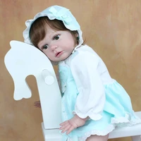 60 cm 3d paint skin soft silicone reborn baby doll for girl like real cloth body like real princess toddler dress up alive bebe