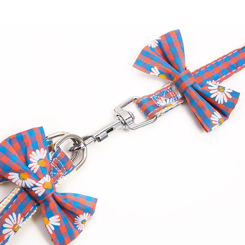 Поводок для собак Регулируемый мягкий двухслойный с милым бантом прогулок и |