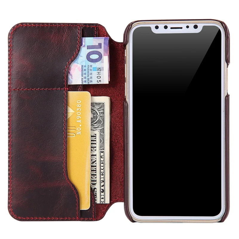 Чехол книжка Solque из натуральной кожи для iPhone X XS Max XR|case for iphone|wallet casecase |