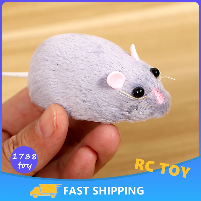 

Wireless Electronic Remote Control Rat Plush RC Mouse Toy Hot Flocking Emulation Toys Rat for Cat Dog,Joke Scary Trick Toys