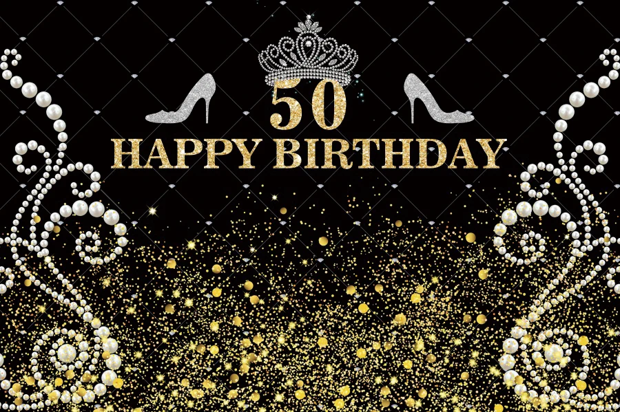 NWH06319 Photo Backdrops Happy Women Fabulous Birthday Party 30 40 50th High Heels Party Banner Photo Backgrounds Photocall Photo Studio - Цвет: NWH06319