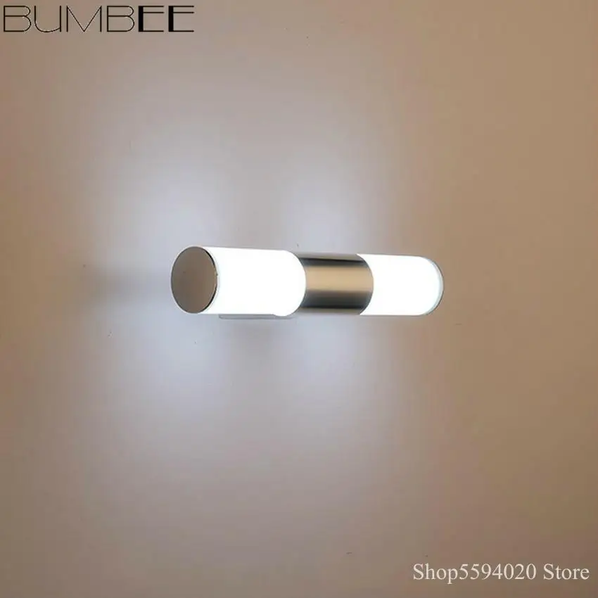 Современная простая настенная лампа для ванной комнаты водонепроницаемая