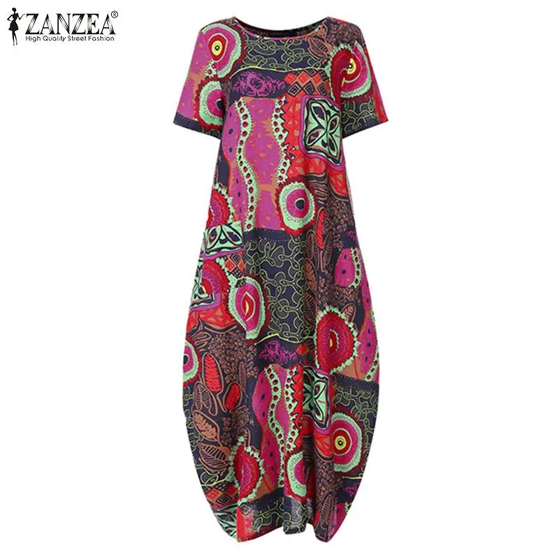 Женское льняное платье на каждый день длинное летнее в богемном стиле