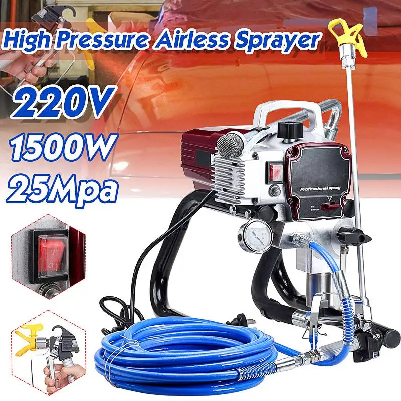

Mensela 1.8L/Min High-pressure Airless Paint Sprayer Professional Airless Spraying Machine Spray Gun Wall Paint Sprayer Tool
