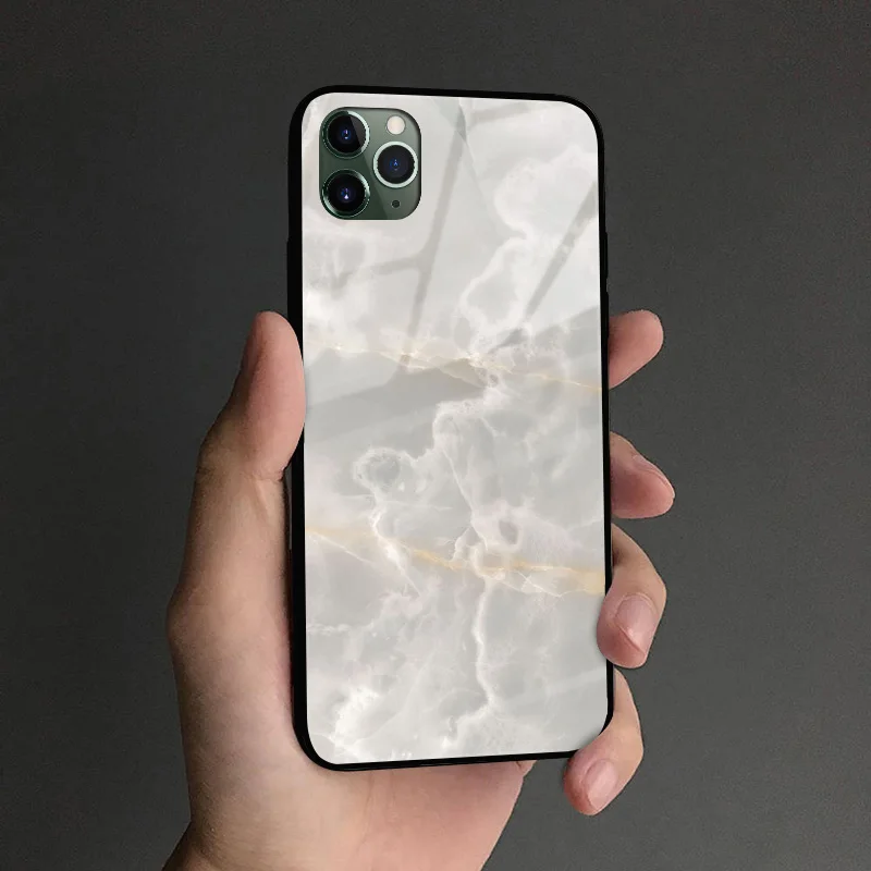 Натуральный Роскошный Мраморный Агат Cqoue tup стеклянный чехол для телефона iPhone SE 6
