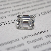 35 mm emerald cut 0 27 carat white moissanite stone loose moissanite diamond