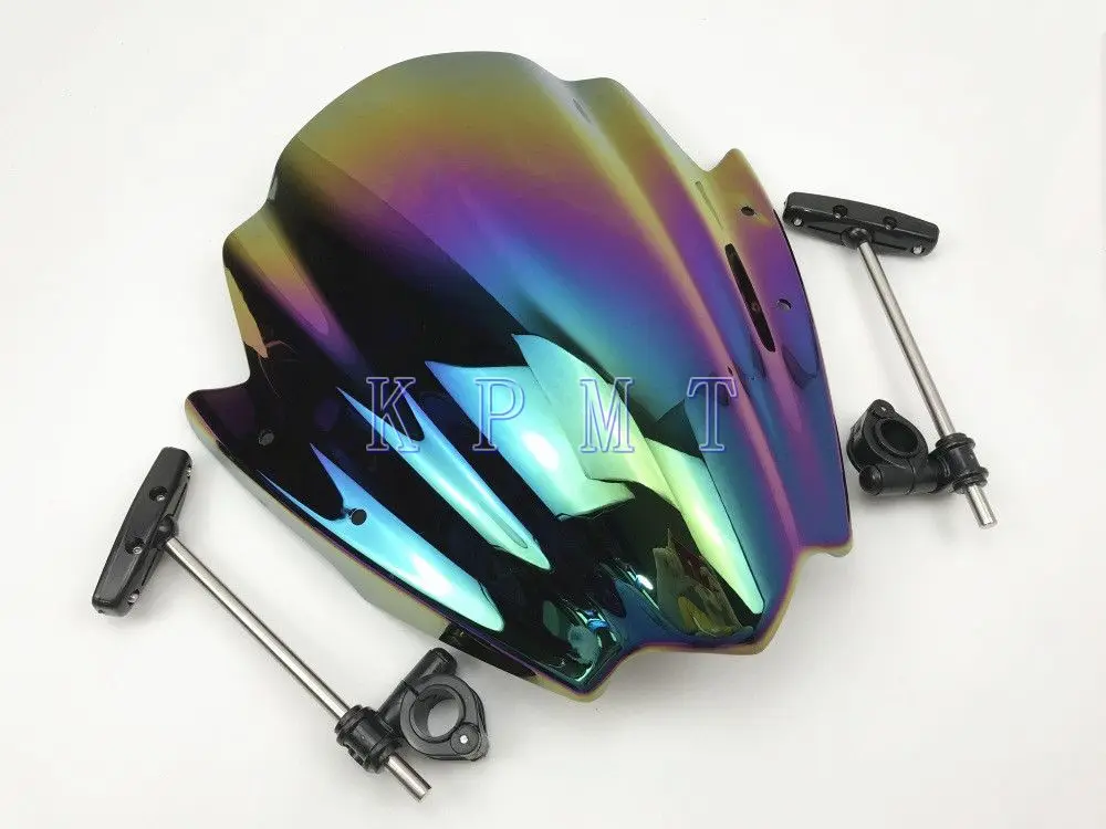 Мотоциклетное ветровое стекло с регулируемым кронштейном для Kawasaki KLE650 ZRX1200 VERSYS1000