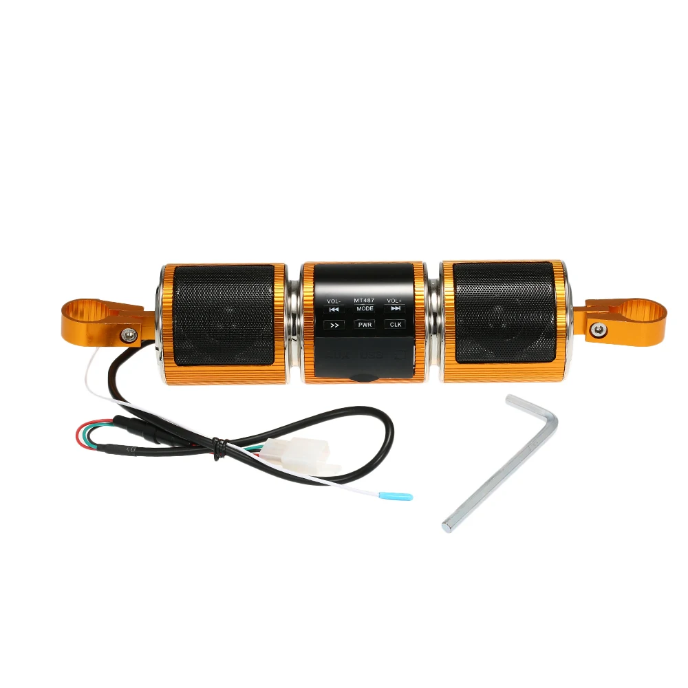 Колонка для мотоцикла Bluetooth BT аудио водостойкий мотоцикл стерео динамик Moto FM радио AUX USB TF MP3 плеер