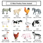 12 шт.компл. фигурки животных, свиньи, модели игрушек для детей, Лев, тигр, познавательные обучающие игрушки, коллекция, подарок для детей