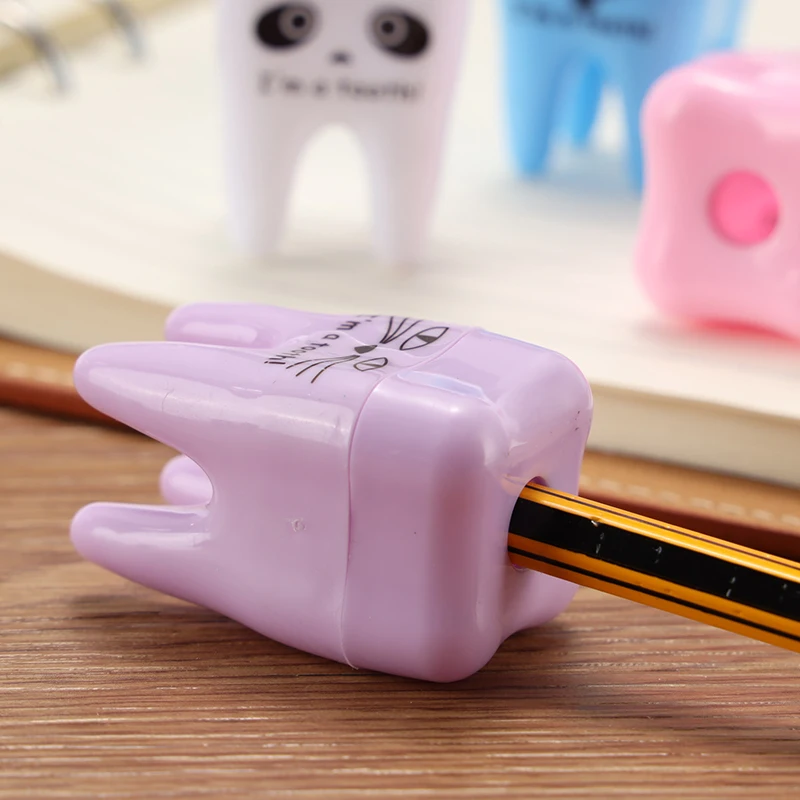 Замечательная точилка для карандашей в форме зубов 20 шт./лот школьная детская