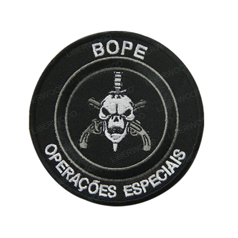 BOPE черная полиция Бразилия нашивка Элитный отряд спецназ не значок аппликация