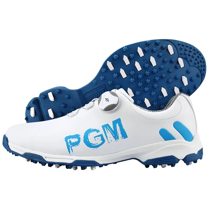 PGM-zapatos de Golf para hombre, calzado impermeable y transpirable, con cordones giratorios, zapatillas deportivas antideslizantes