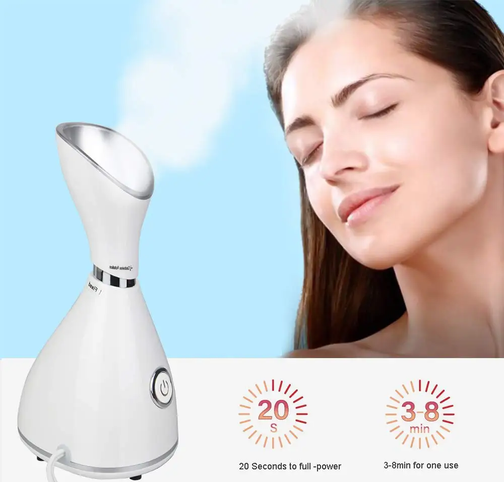 

Facial Steamer, Home Humidifier Personal Vaporizer, Warm Mist for Moisturizing and Blackheads Acne Skin Care, Ideal Gift