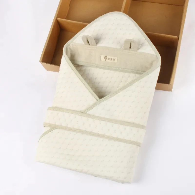 

Newborn Four Seasons Universal Cotton Hug Quilt Baby Solid Color Sleeping Blanket Portable Out Warm Sleeping Bag Baby Supplies