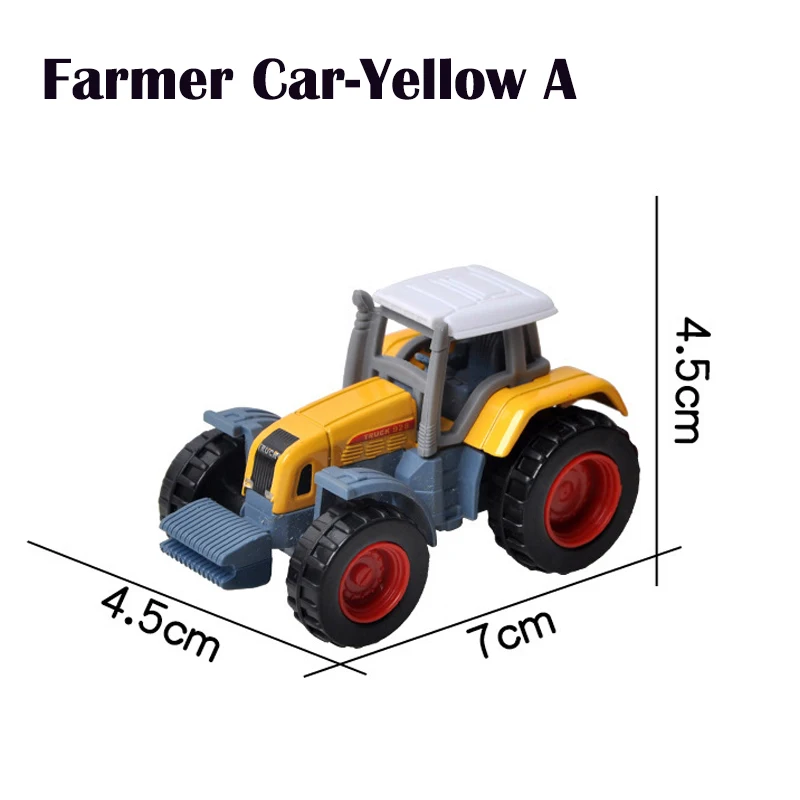 

Mini Alloy Engineering Car Toys Construction Car Model Tractor Farm Vehicle Baking Cake Decoration Dump Truck Classic Toy Boy