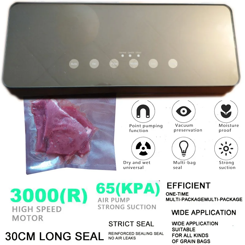 

Best Portable Kitchen Food Vacuum Sealer With Free bags 10pcs Sealing Machine Packaging Machine Automatic Electric 220V 110V