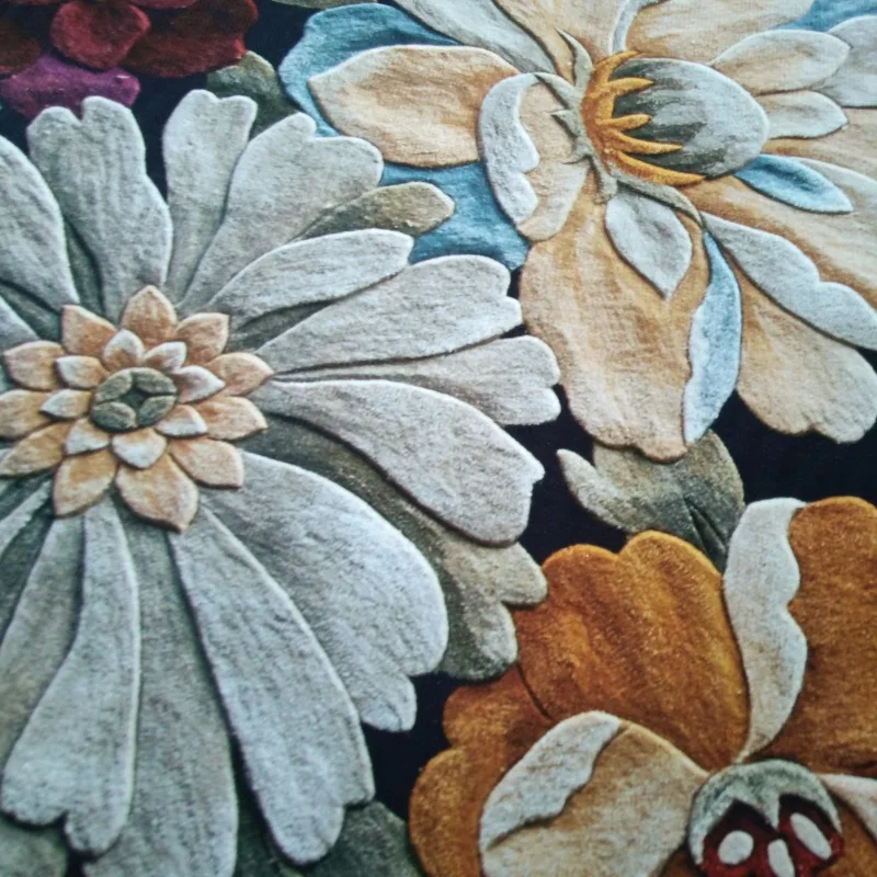 3D Цветочный Круглый ковер для гостиной компьютерное кресло Детская игровая