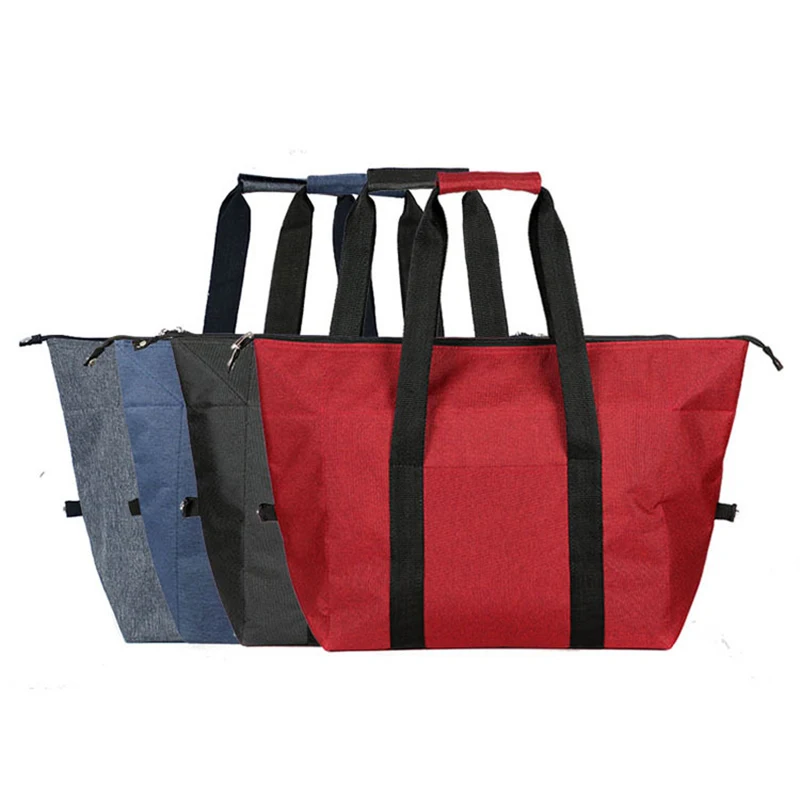 

Folding Cooler Bag Large Capacity Ice Pack Outdoor Portable Aluminum Foil Fresh-Keeping Picnic Bags Lunch Box Bag