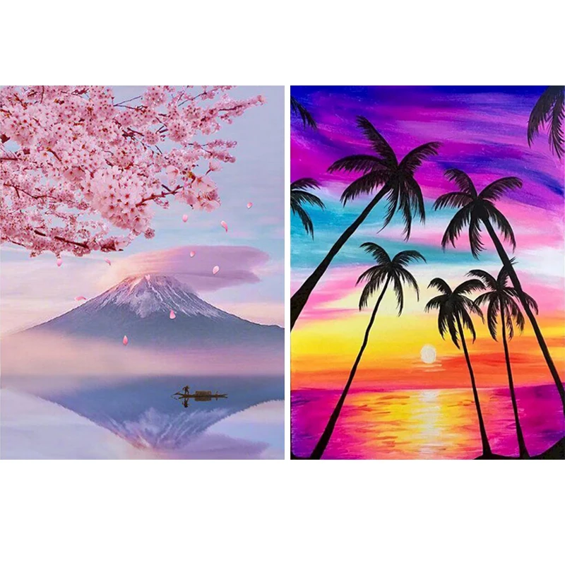 

Diamond Painting Scenery Tree Cross Stitch Full Drill Round Diamond Mosaic Embroidery 5D Beautiful Picture of Rhinestone Sale