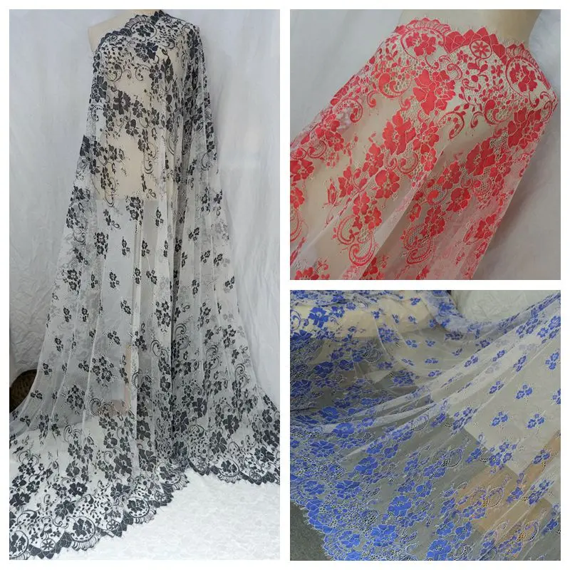 

1.5 meters wide export two-color high-end eyelash lace clothing accessories DIY home curtain dress material