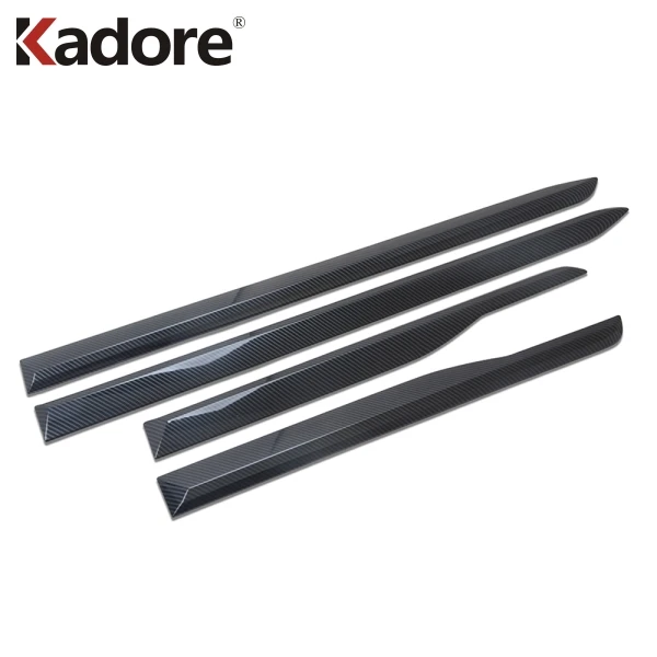 Carbon Fiber Plastic Для hyundai Santa Fe углеродное волокно Боковая дверь корпус молдинг линия крышка отделка протектор украшения внешние аксессуары - Цвет: Carbon Fiber Plastic