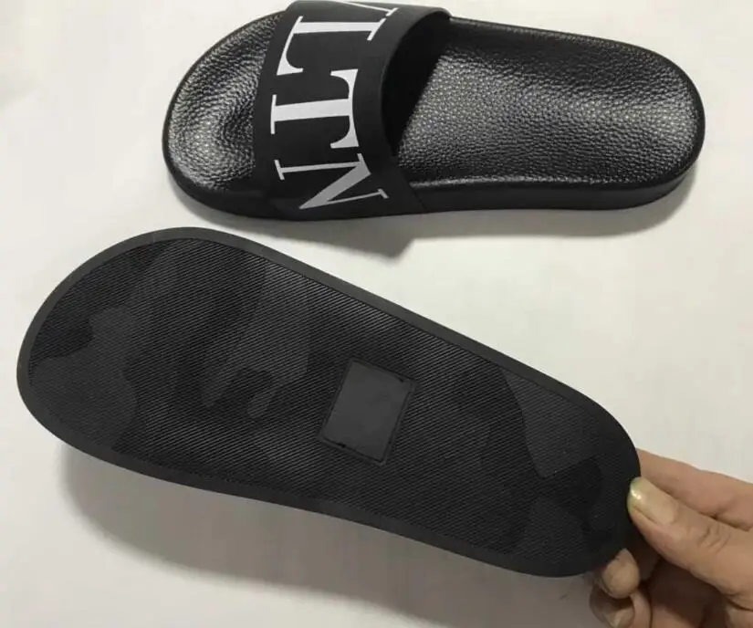 VA brabd/женские мужские тапочки плоские туфли надпись логотип Душ классические
