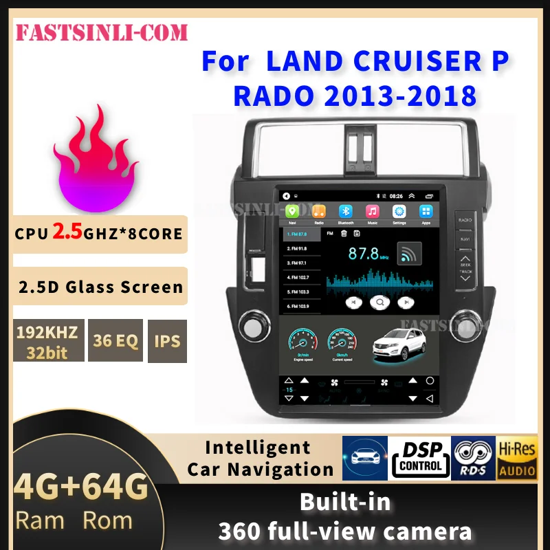 Мультимедийный плеер на Android 32 ГБ в стиле Тесла мультимедийный для LAND CRUISER PRADO 2013