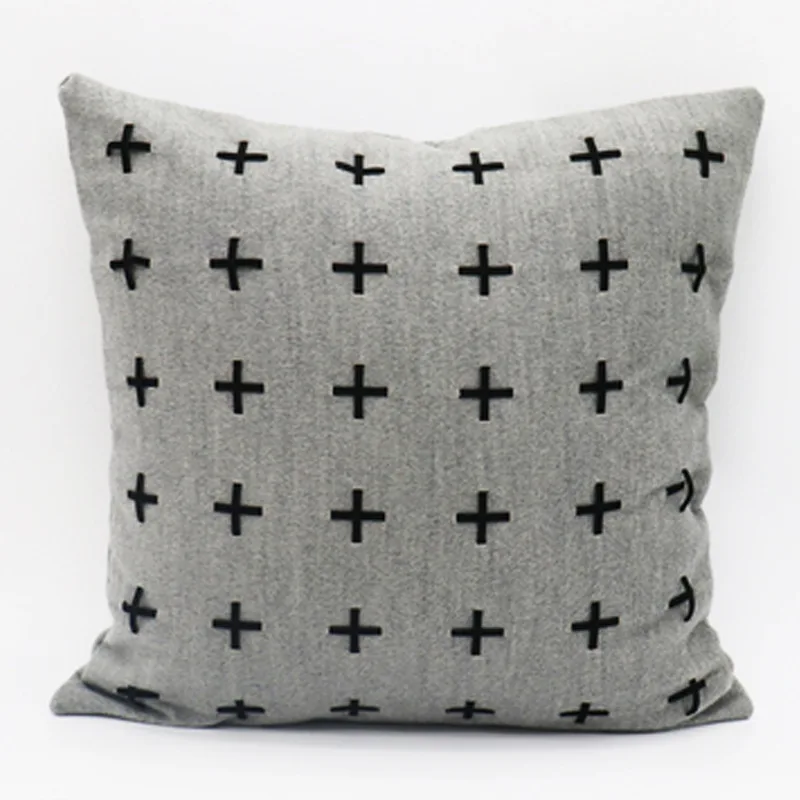 

Northern European-Style Modern Velvet Printed Pillow Cover Simple Cotton Linen Cushion Cover Geometric Cushion Cover Home Decor