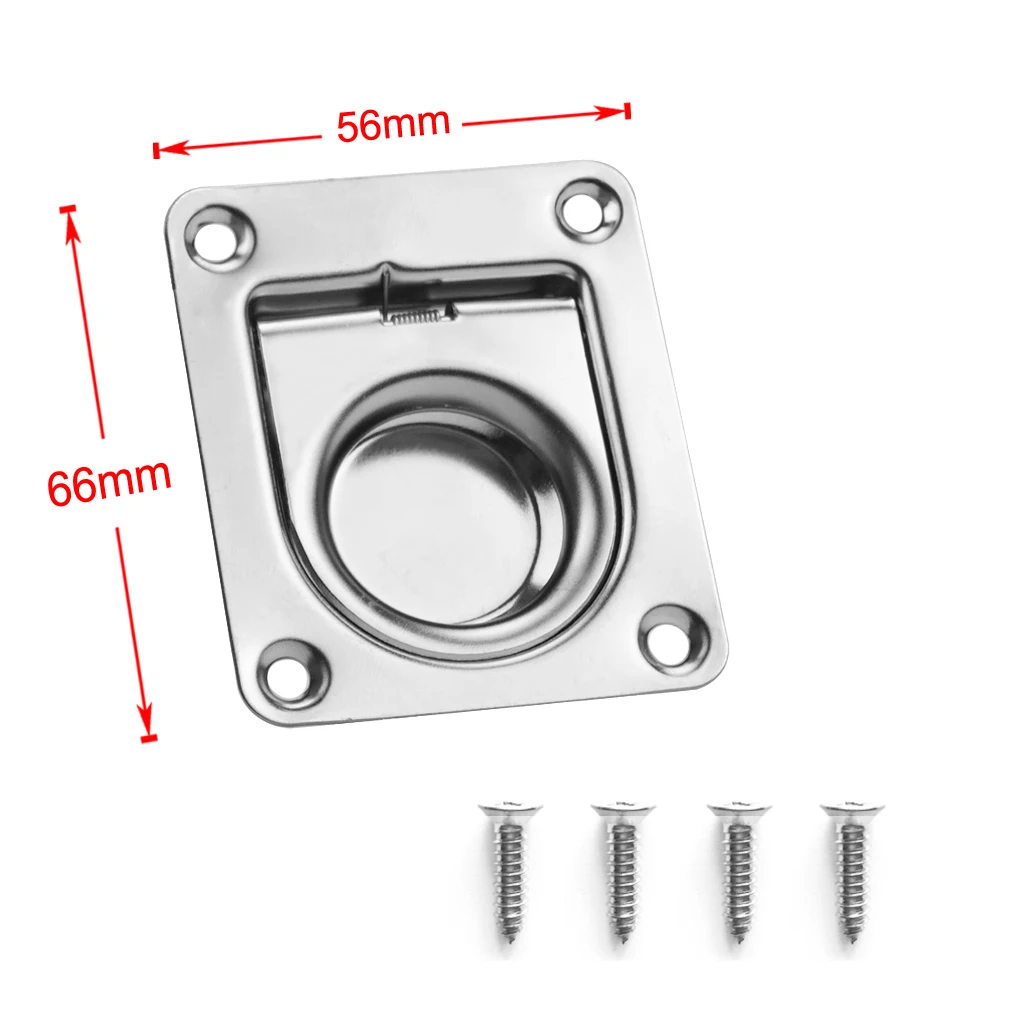 BRAND NEW Stainless Steel Boat Hatch Locker Flush Lift / Pull Ring Handle 56 x 66mm | Автомобили и мотоциклы