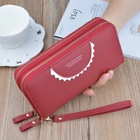 luxury brand leather women wallet long zipper coin purses large capacity female clutch money bag credit card holder wallet