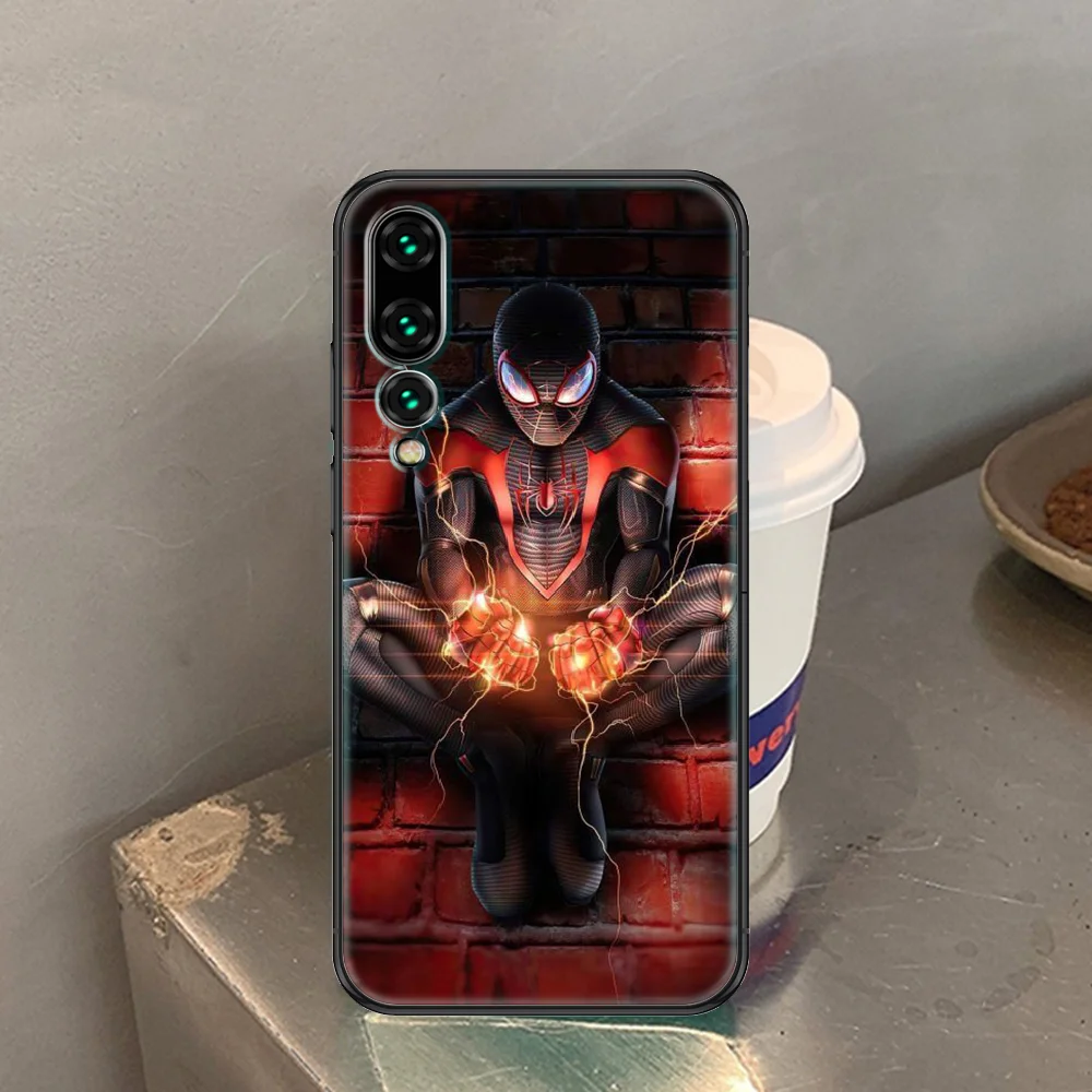 

Super Hero Spiders Red Blue Man Phone case For Huawei P Mate P10 P20 P30 P40 10 20 Smart Z Pro Lite 2019 black fashion