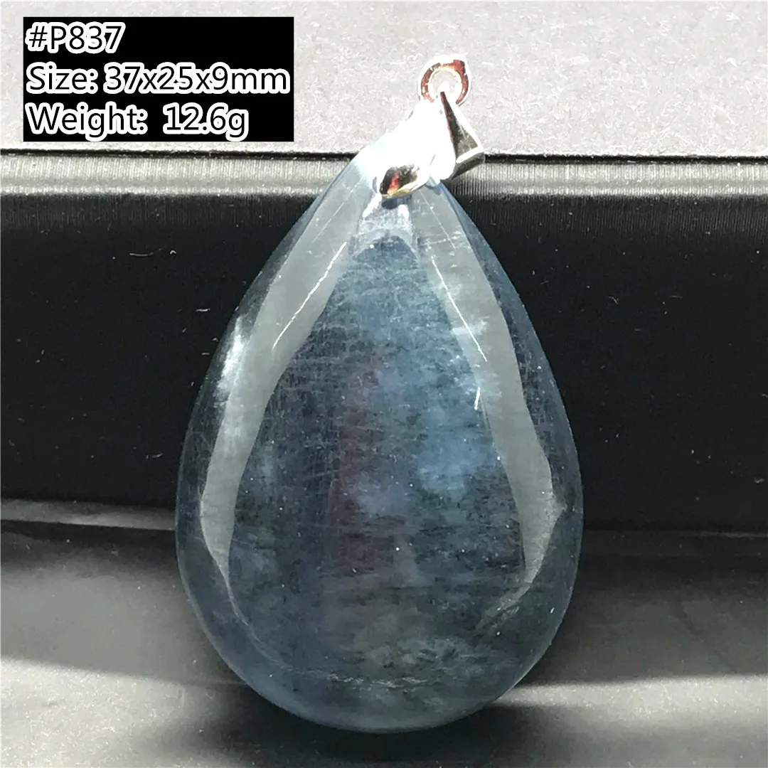 

Top Natural Ocean Blue Aquamarine Stone Pendant Jewelry For Woman Lady Man Crystal 37x25x9mm Beads Silver Water Drop Stone AAAAA