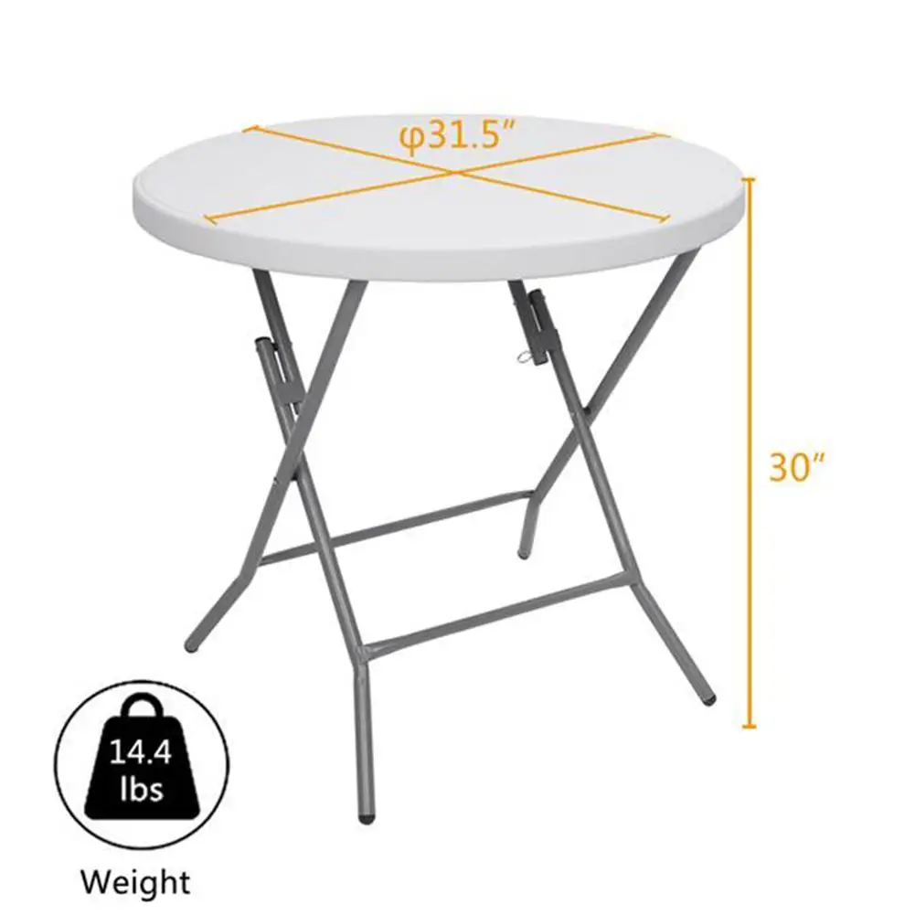 

32/48 inch Round Simple Small Home Outdoor Portable White Folding Table Dining Tables Dining Room Furniture Home Furniture