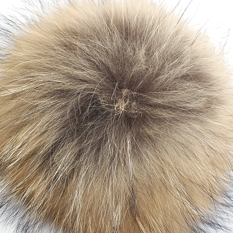 Женская Шапка-бини с помпоном из натурального меха 15 см | Аксессуары для одежды