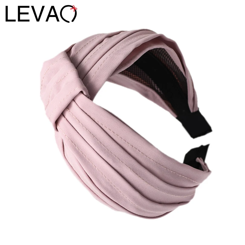 LEVAO, женская осенняя и зимняя повязка, широкий размер, ободок, тюрбан, завязанный крестиком, украшение для волос, обруч для волос аксессуары, повязки для волос