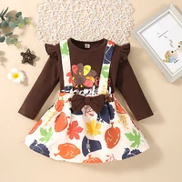 baby girl set topdress 2 pcs toddler kids costume long sleeve thanksgiving children clothes infant dress
