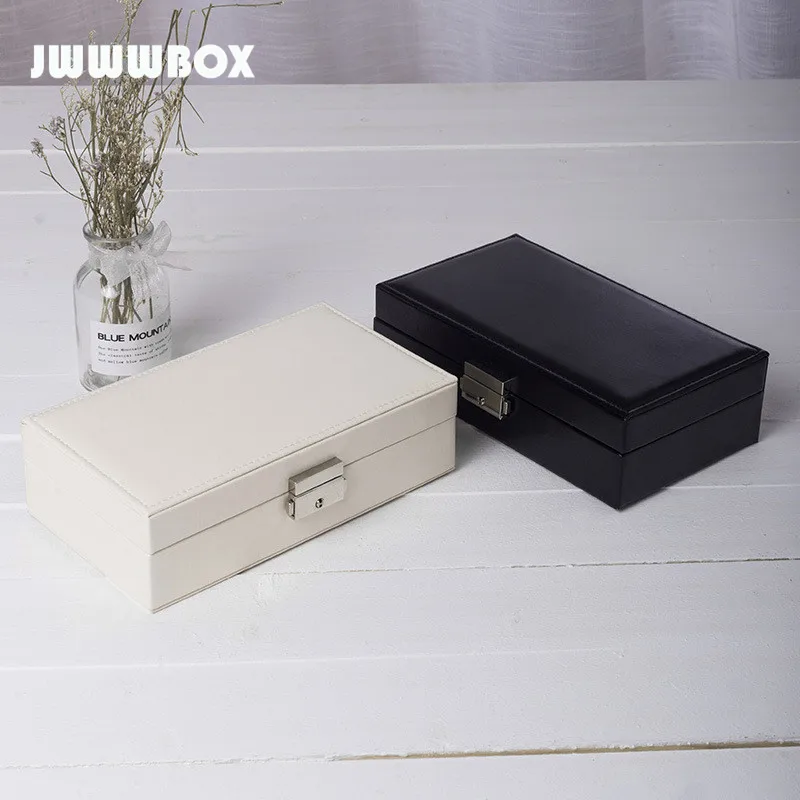 JWWWBOX черно белая коробка для упаковки ювелирных изделий женщин и девочек модные
