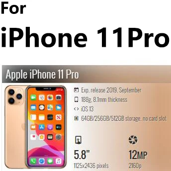 Защитная пленка из закаленного стекла для iPhone 11 Pro X XS Max XR 8 7 6 6S Plus SE 4S 5 5S 5C 10 - Цвет: For iPhone 11 Pro