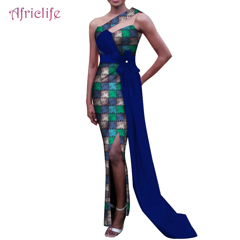 

Custom Lady Party Evening Wedding Dresses Fashion Model Type Clothing One Pcs Plus Size African Clothing WY5819