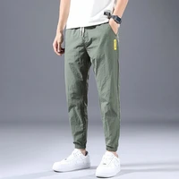 nine point pants mens trendy loose sweatpants ice silk summer new thin section wicking breathable footwear casual men clothing